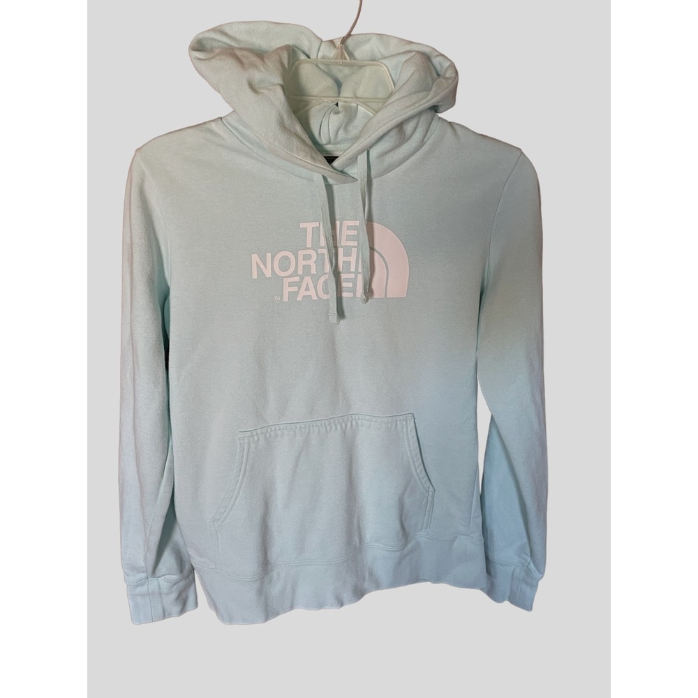 The North Face SpellOut Womens Hoodie Kangaroo Pocket SZ SP Blue